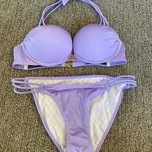 Light purple bombshell Victoria secret bikini